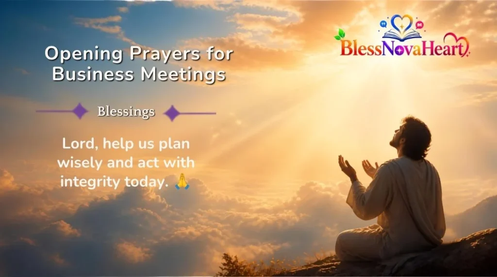 Opening Prayers for Business Meetings
