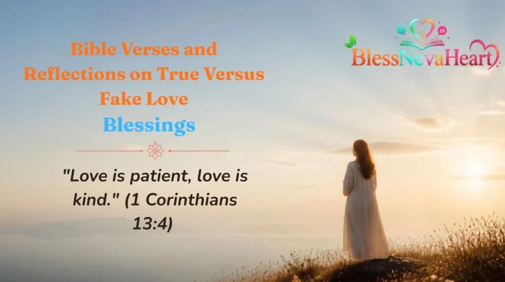 Bible Verses and Reflections on True Versus Fake Love